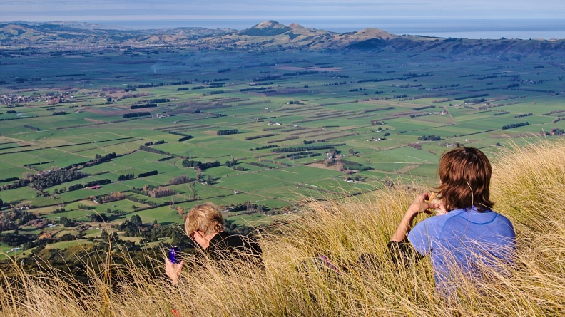 Lunch break with a view over Taieri Plains