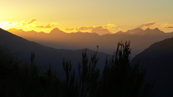 Sunset in Southern Alps
