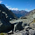 North Col, looking back to Routeburn Valley