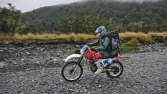 Riding trail motorbike