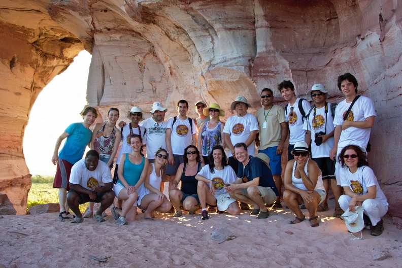 Group photo at Pedra Furada