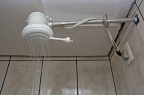 Electric shower in the hotel