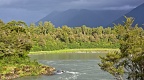 Sunshine and clouds at Arawhata River