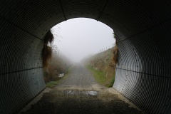 Tunnel on a misty day