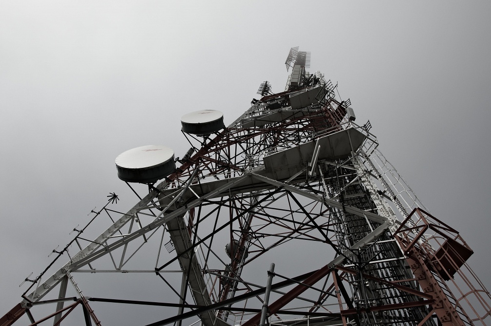 Transmission tower on Mount Cargill