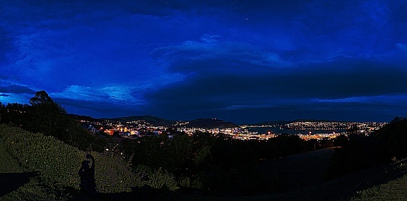 Dunedin at night from Unity Park