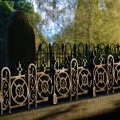 Grave with iron fence