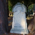 Damaged tombstone