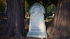 Damaged tombstone