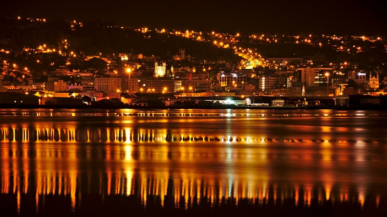 Dunedin reflections at night