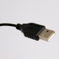 Detail of black USB connector