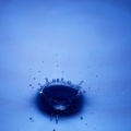 Droplet breaking the surface