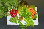 Fresh garden salad ingredients