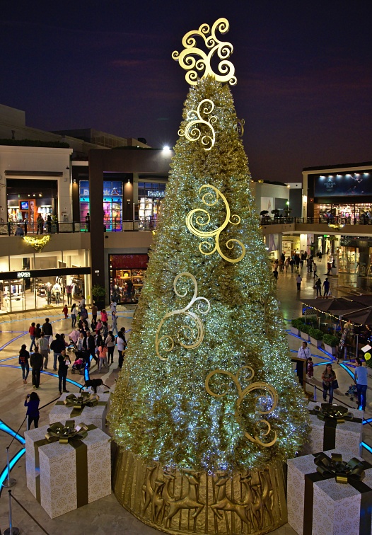 Christmas tree in shopping mall