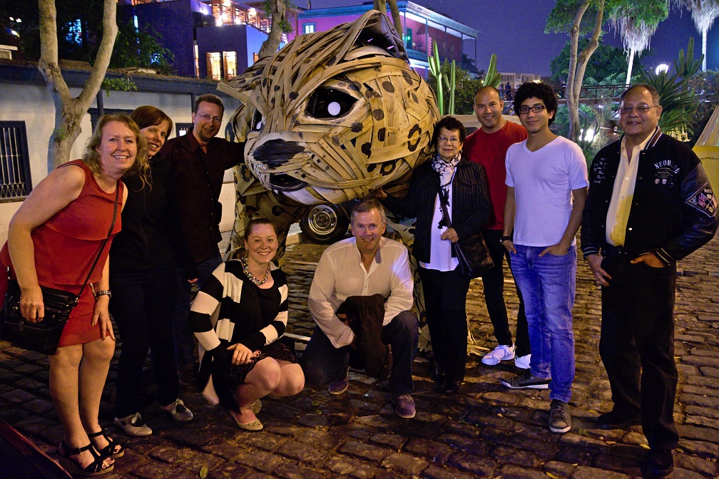 Group with Jaguar artwork
