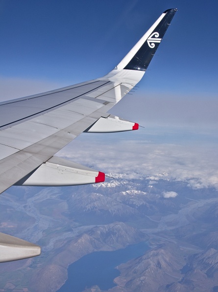 Flying over New Zealand