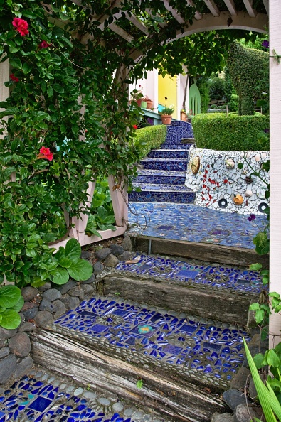 Garden stairs at the Giants House