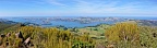 Panorama of Otago Peninsula from Mount Cargill lookout
