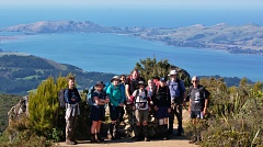 Group photo at Mount Cargill lookout