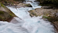 Zigzag of rapids at Lake Marian Falls