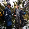 Tramping party on Green Ridge with wet snow all around