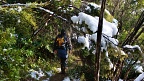 Tramping along Green Ridge with some melting snow