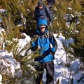 Tramping through heavy wet snow on Rosella Ridge
