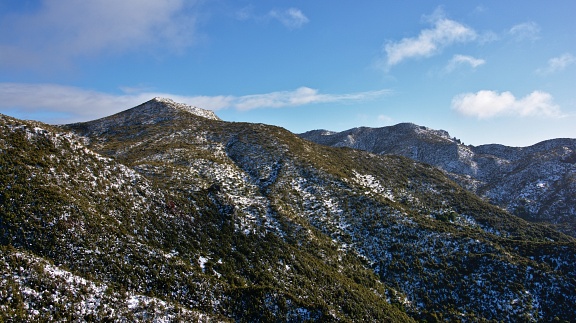 Rosella side ridge and Rocky Ridge with snow