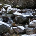 Morgan Stream at water caves with snow