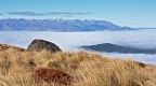 Harts Hill and Takitimu Mountains above sea of clouds