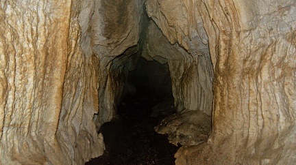 Tunnel inside Luxmore Cave