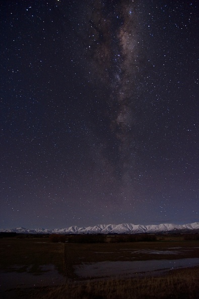 Snowy Kakanui Mountains and Milky Way