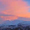 Panorama of Saint Bathans Range and morning clouds
