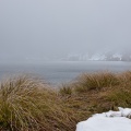 Lake Harris in grey cloud and tussock