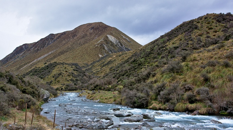 Lower Cameron River and unnamed peaks