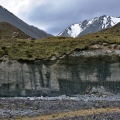 Exposed sediment layers