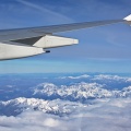 Airplane wing and Southern Alps