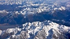 Snowy Southern Alps from the air