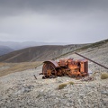 Case tractor abandoned in mountains