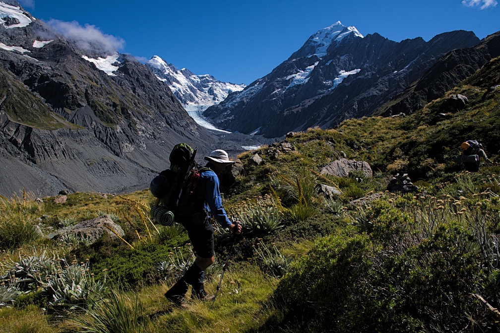 Tramper and Mount Cook