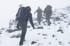 Tramping party near Mt Luxmore summit