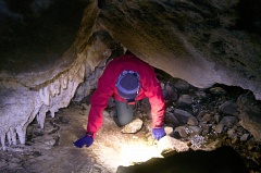 First obstacle in Luxmore Cave
