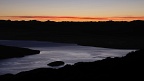 Orange sunrise colours above Lake Te Anau