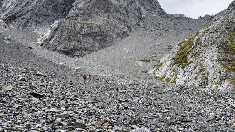 Scree slope from Gunsight Pass
