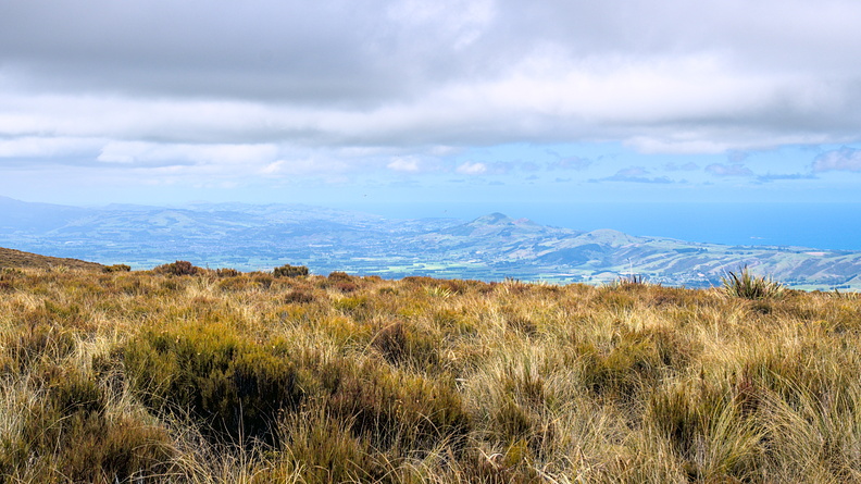Mosgiel and Saddle Hill from top of Maungatua
