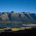 Glenorchy area at night, lit by full moon