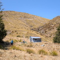 Arriving at Home Hill Hut